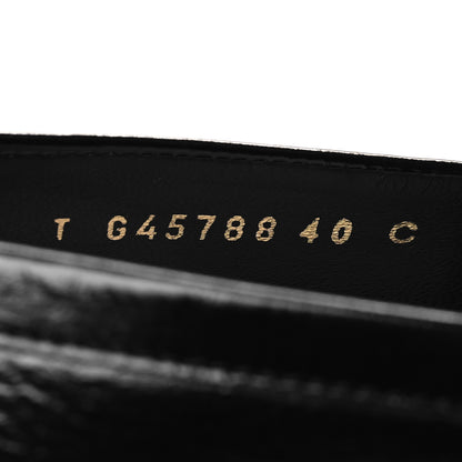 Chanel Shiny Calfskin Logo Loafers 40 Black 6 of 9
