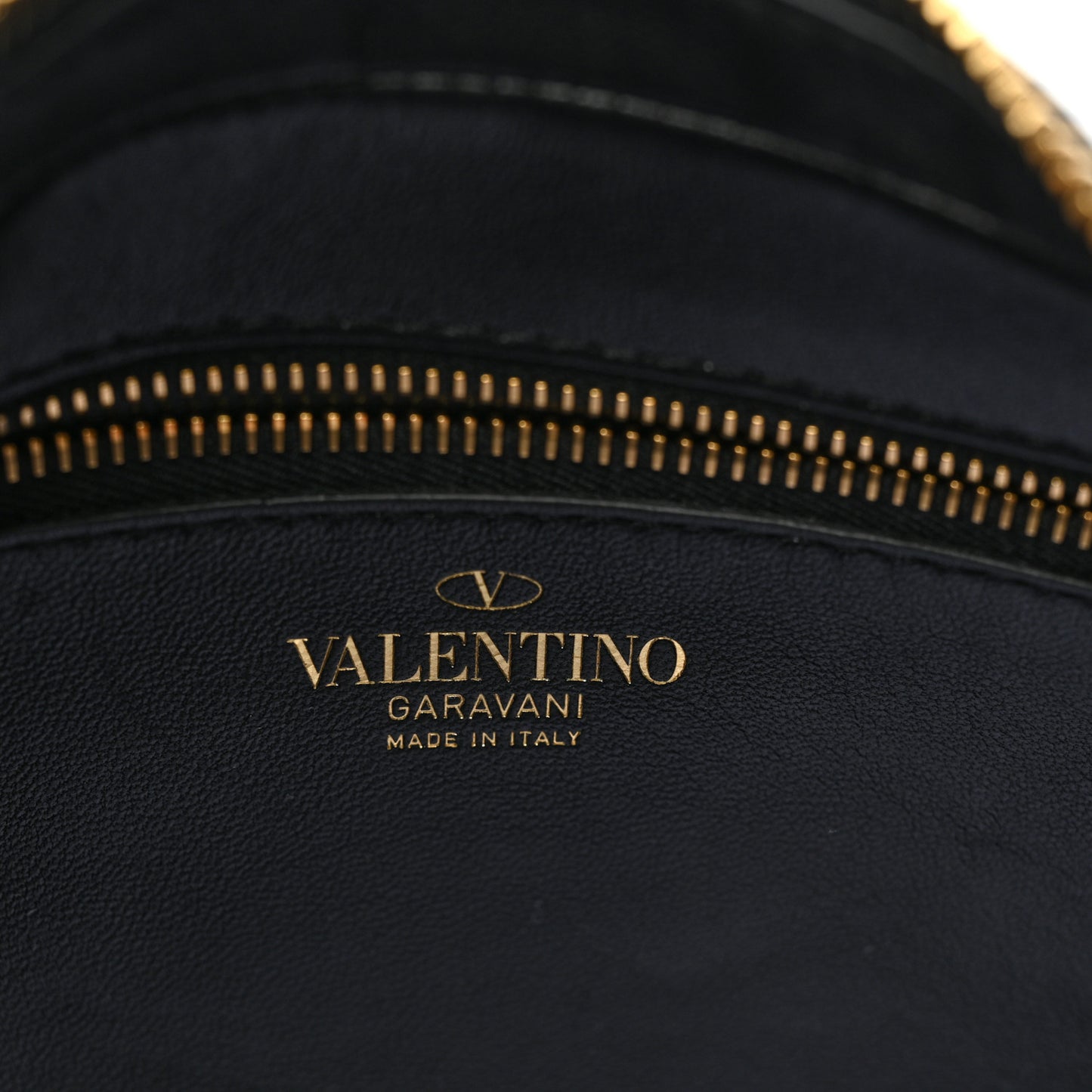 Calfskin Stud Sign Zip Hobo Black