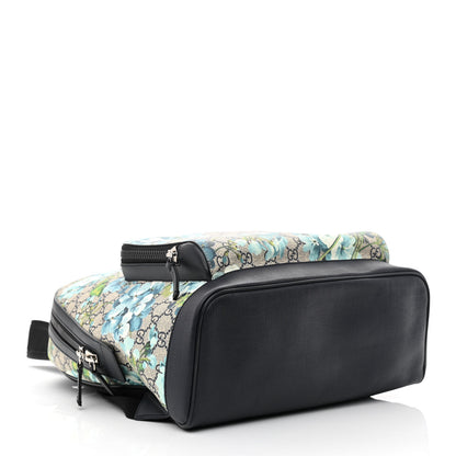 Gucci GG Supreme Monogram Blooms Medium Day Backpack Beige Blue Navy 4 of 10