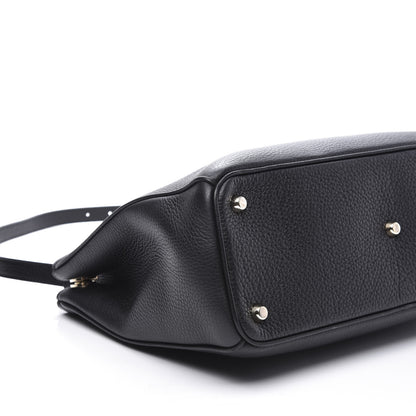 Christian Dior Bullcalf Medium Diorissimo Tote Black Rose Indien 7 of 9