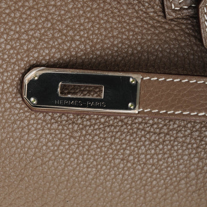 Hermes Taurillon Clemence Birkin 35 Etoupe 7 of 20