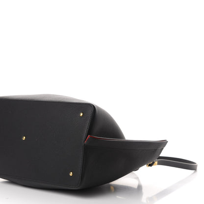 Valentino Garavani Grainy Calfskin Medium VLogo Escape Shopper Black 9 of 12