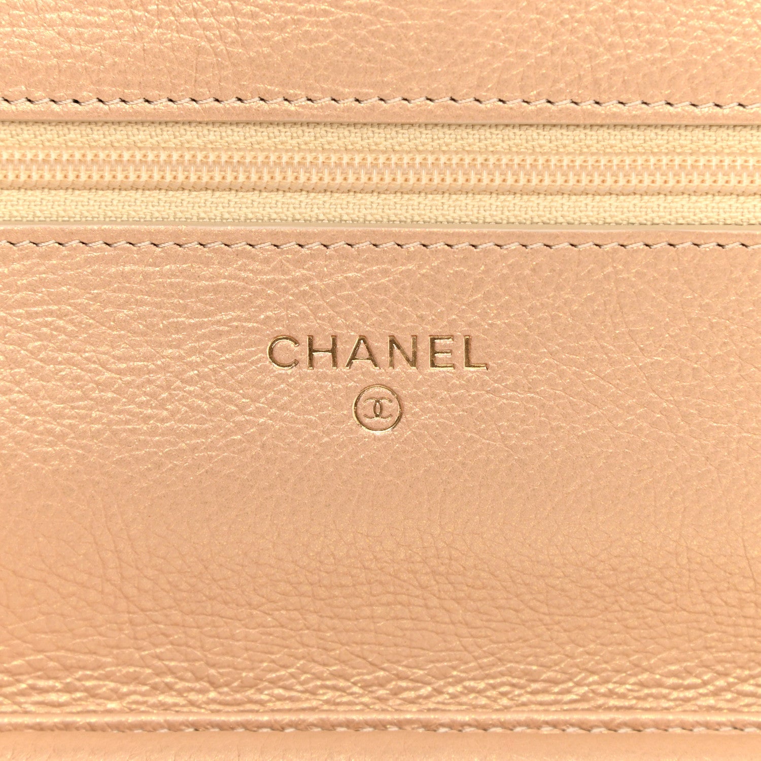 Chanel Iridescent Calfskin Quilted Wallet on Chain WOC Gold 5 of 9