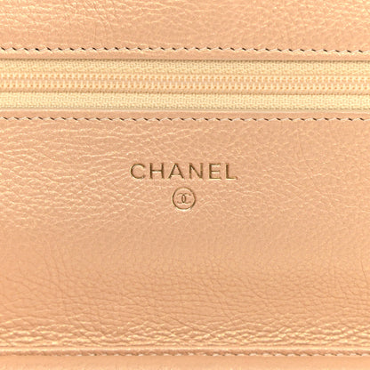 Chanel Iridescent Calfskin Quilted Wallet on Chain WOC Gold 5 of 9