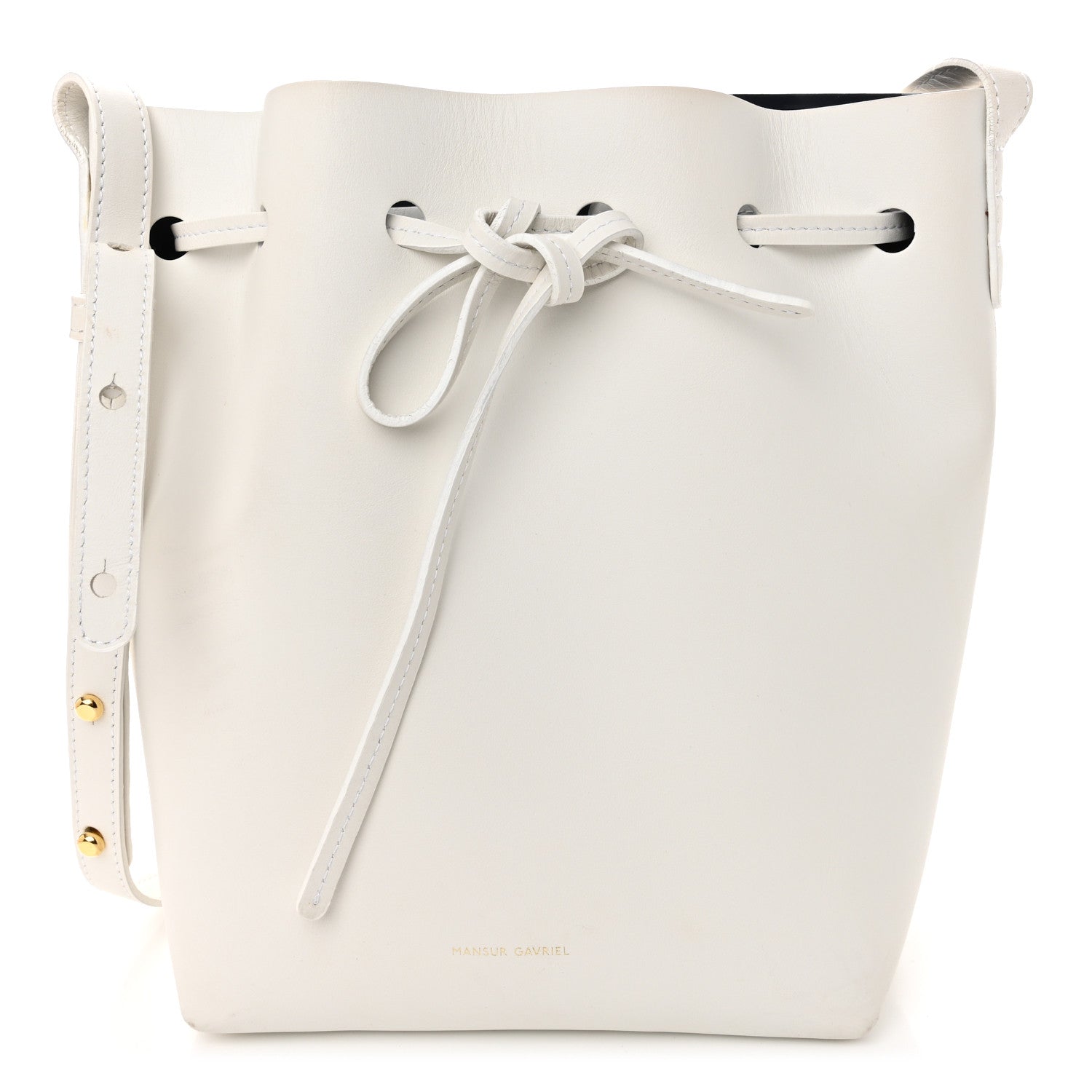 Mansur Gavriel Calfskin Mini Bucket Bag White 1 of 9