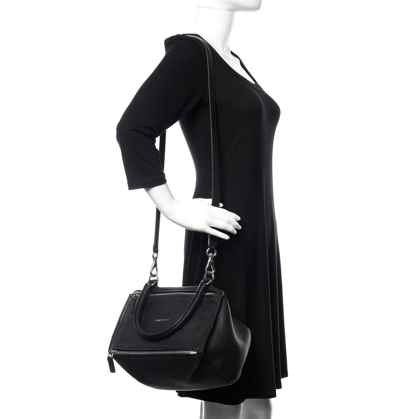 Sugar Goatskin Small Pandora Black