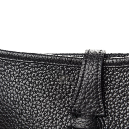 Hermes Taurillon Clemence Evelyne III PM Black 10 of 14