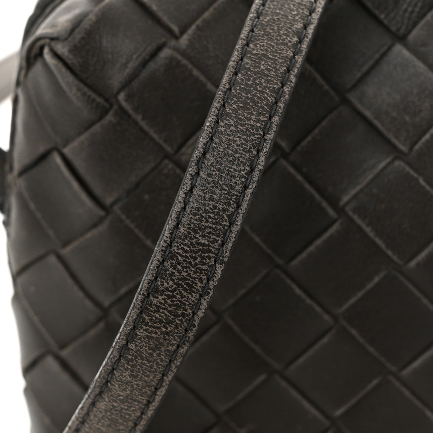 Nappa Intrecciato Crossbody Light Graphite
