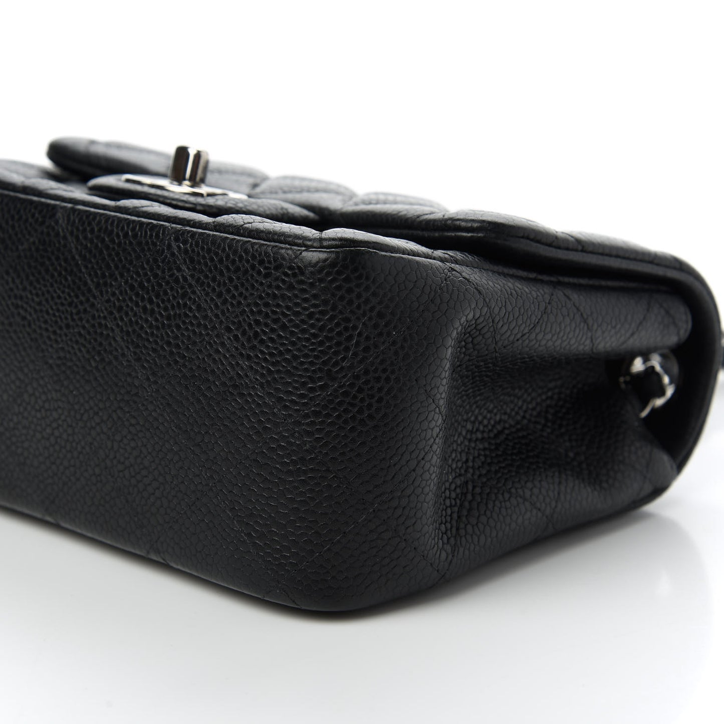 Caviar Quilted Mini Square Flap Black