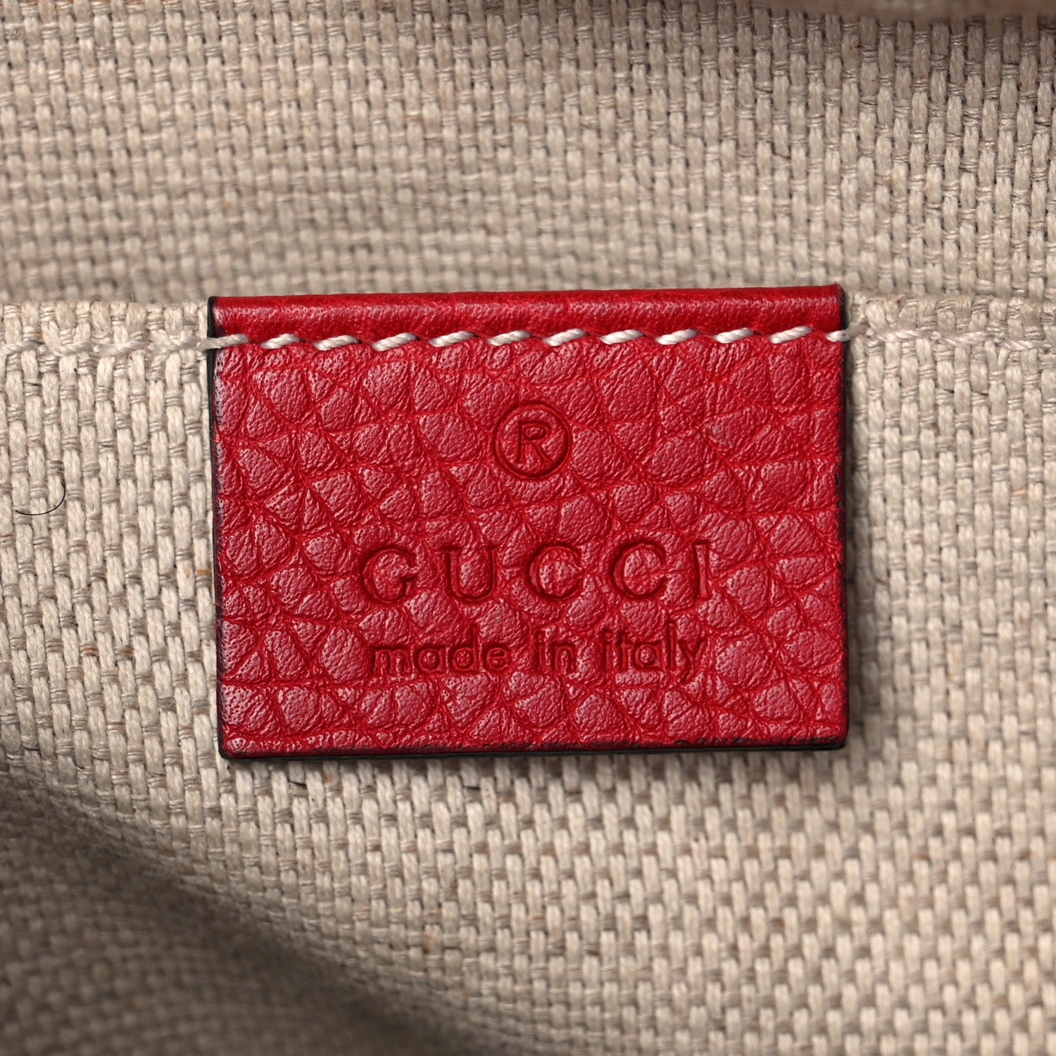 Gucci Pebbled Calfskin Small Soho Disco Bag Tabasco Red 10 of 31
