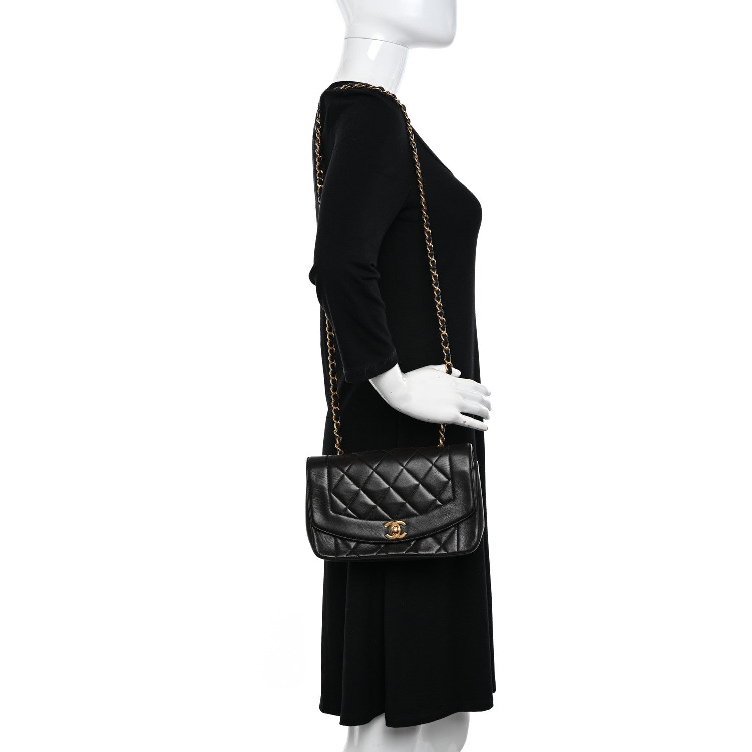 Chanel Lambskin Quilted Small Single Flap Black 2 of 10