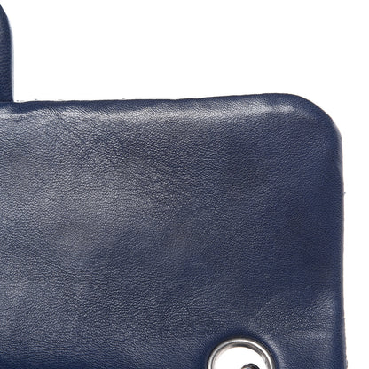 Chanel Distressed Patent Quilted East West Flap Navy Blue 13 of 15