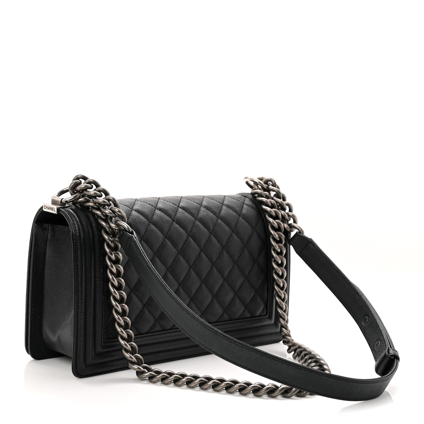 Caviar Quilted Medium Boy Flap Black