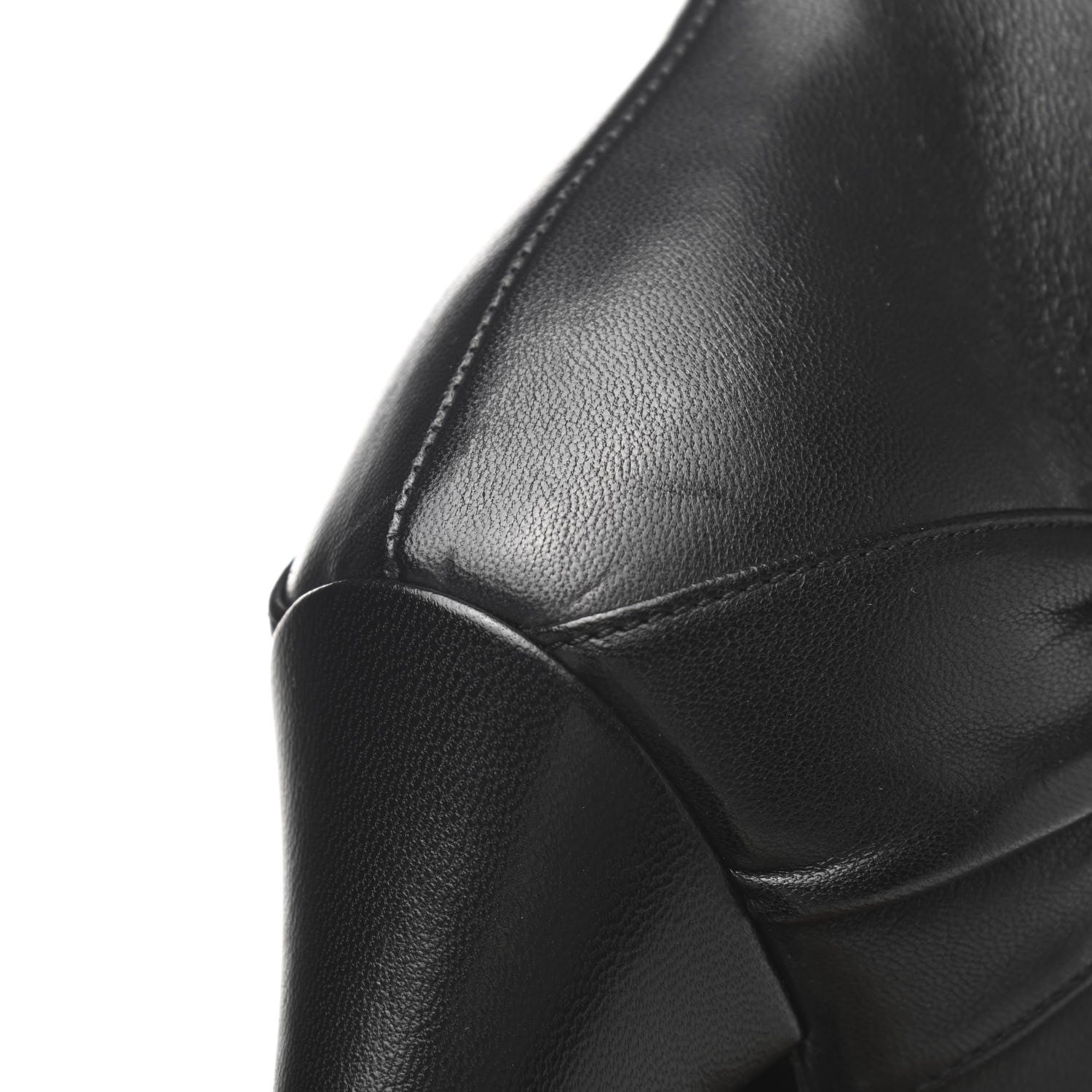 Saint Laurent Calfskin Kiki Pointed Toe Bow Ankle Boots 36 Black 9 of 10