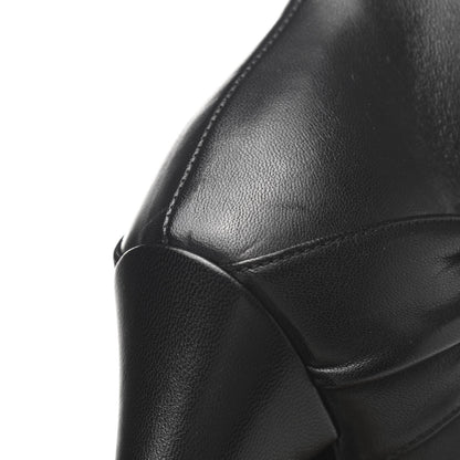 Saint Laurent Calfskin Kiki Pointed Toe Bow Ankle Boots 36 Black 9 of 10