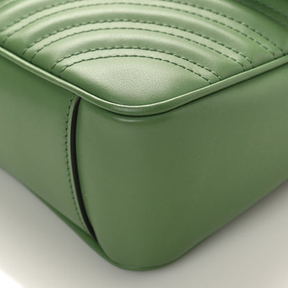 Gucci Calfskin Matelasse Small GG Marmont Shoulder Bag Salamander Green 8 of 8