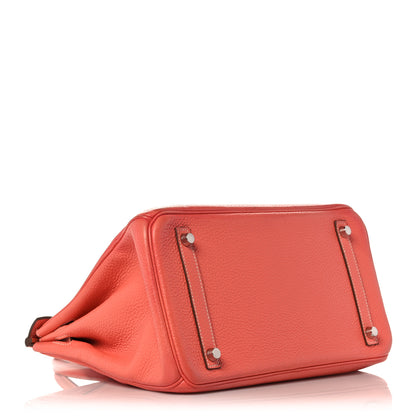 Hermes Taurillon Clemence Birkin 30 Crevette 4 of 39