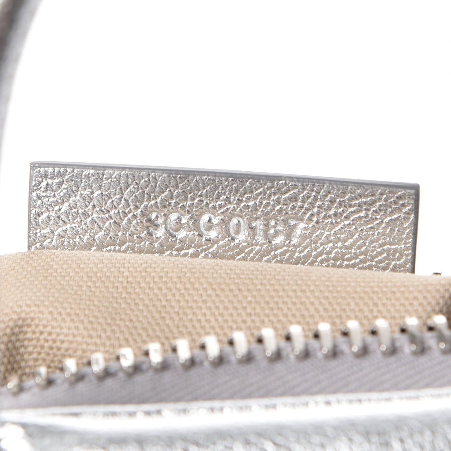 Metallic Sugar Goatskin Mini Antigona Silver