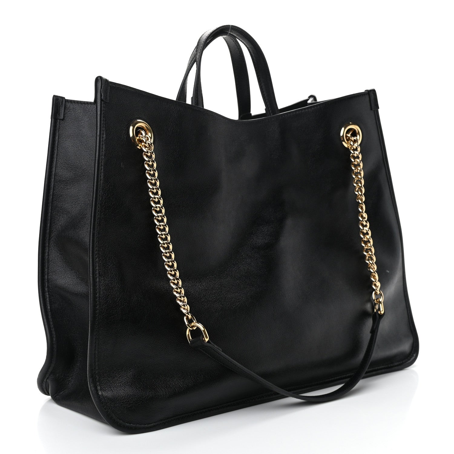 Gucci Calfskin Large Horsebit 1955 Tote Bag Black 3 of 9