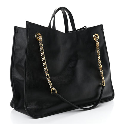 Gucci Calfskin Large Horsebit 1955 Tote Bag Black 3 of 9