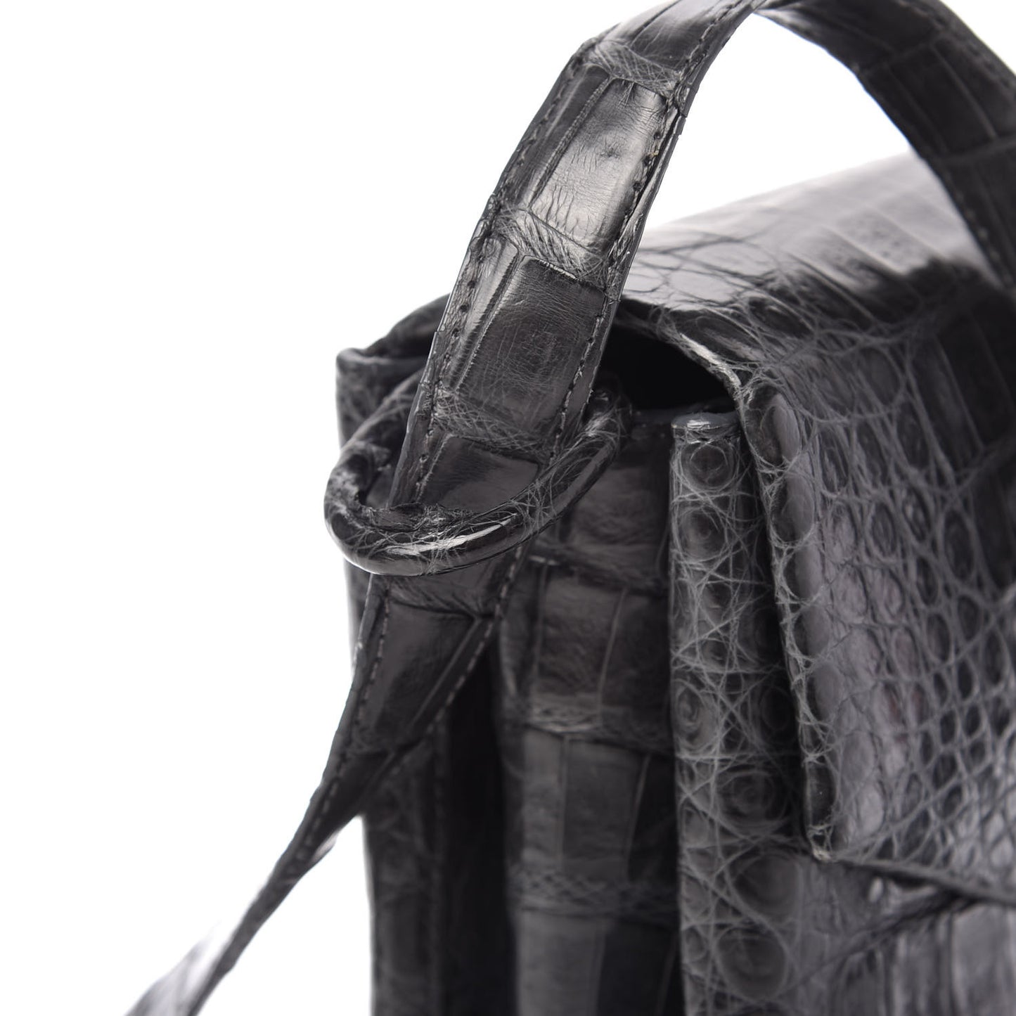 Crocodile Shoulder Bag Grey