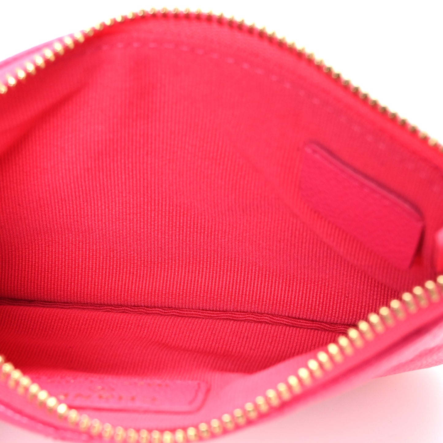 Caviar Quilted Small Cosmetic Case Pink