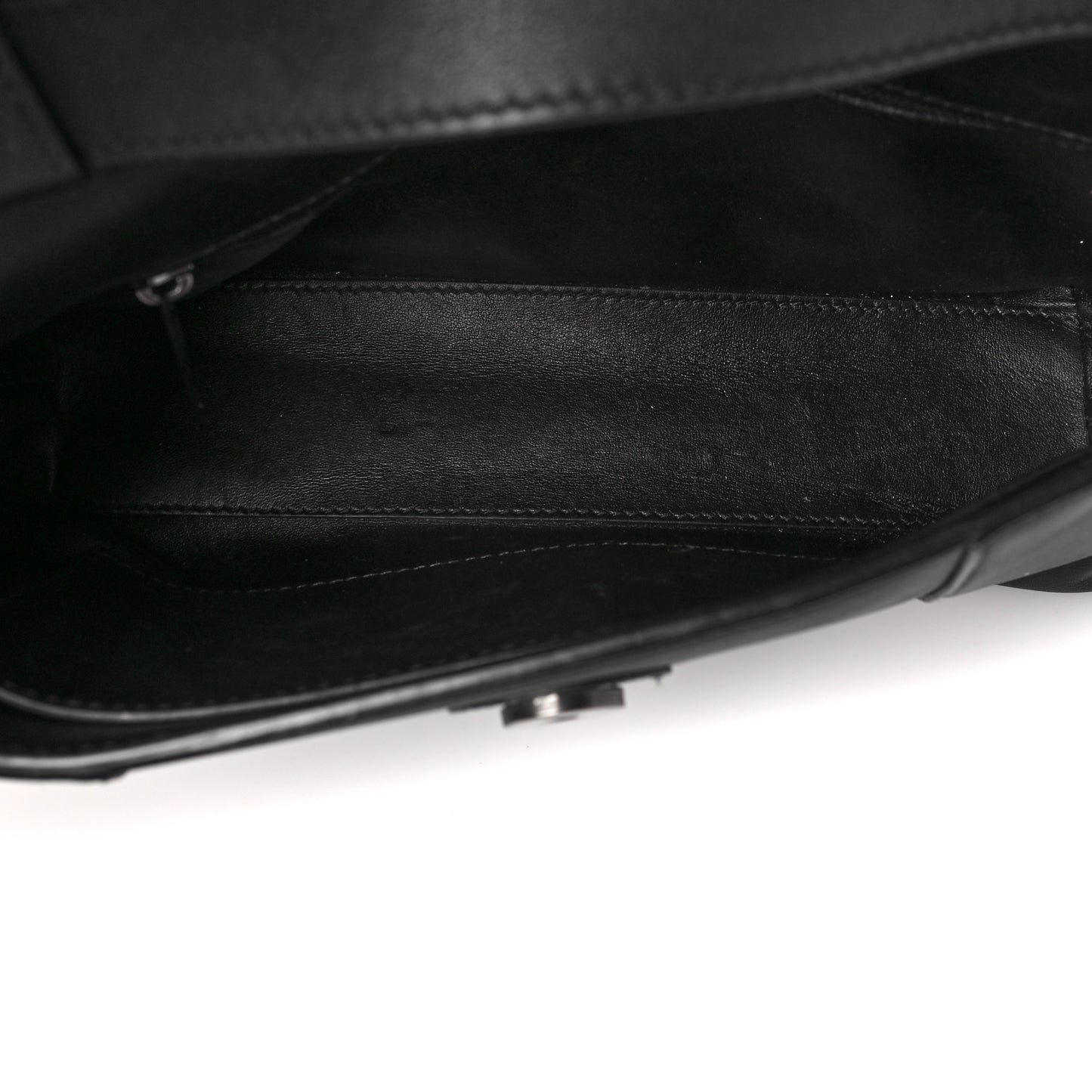 Semi Shiny Smooth Calfskin Monochrome XS Downtown Shoulder Bag Black