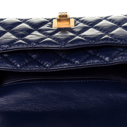 Chanel Aged Calfskin Quilted 2.55 Reissue Flap Belt Bag Clutch Navy 10 of 11