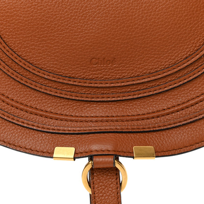 Chloe Calfskin Medium Marcie Round Crossbody Bag Tan 8 of 10