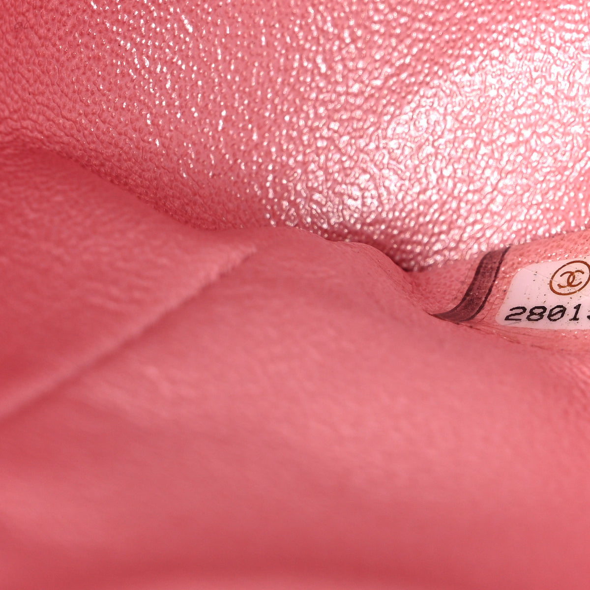 Iridescent Caviar Quilted Jumbo Double Flap Rose Pink