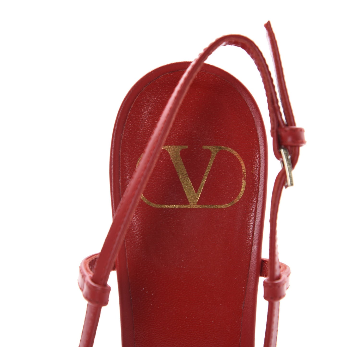 Calfskin Tonal Vlogo Slingback 80mm Pumps 36 Rouge Pur