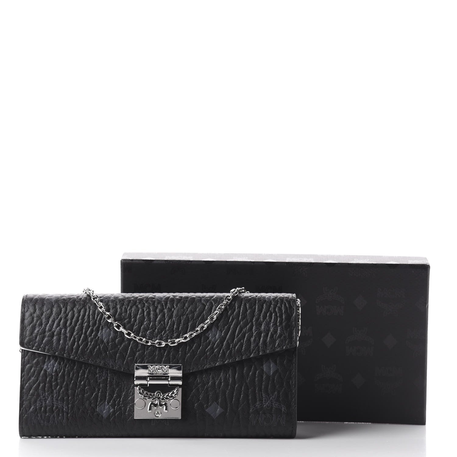 MCM Visetos Large Patricia Wallet On Chain Black 9 of 9