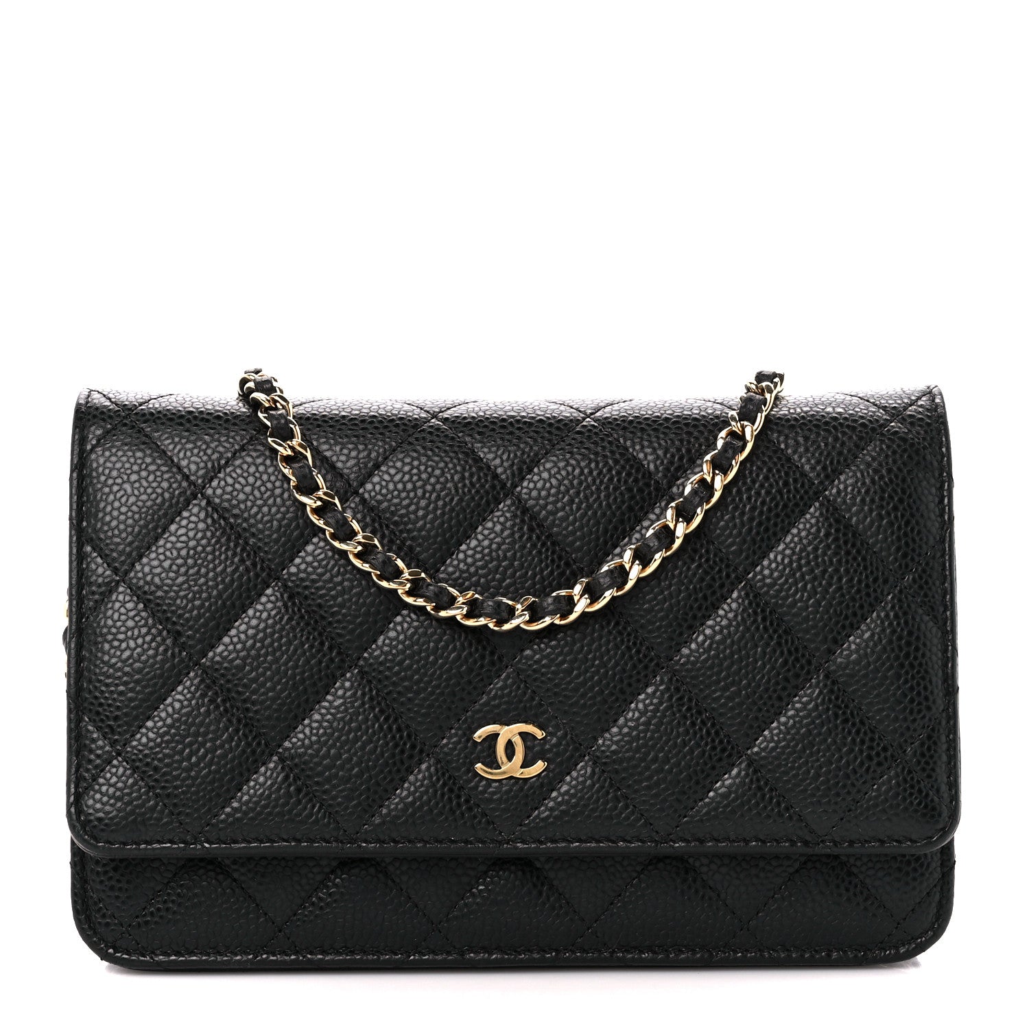 Chanel Caviar Quilted Wallet on Chain WOC Black 1 of 12