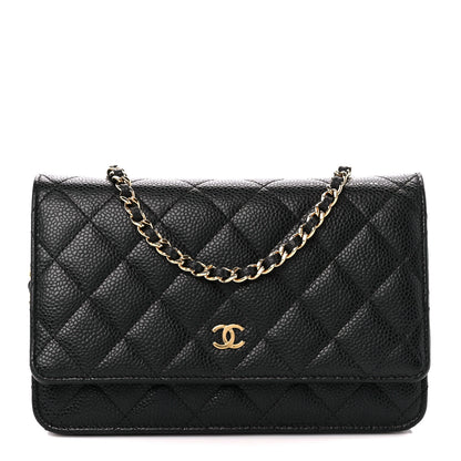 Chanel Caviar Quilted Wallet on Chain WOC Black 1 of 12