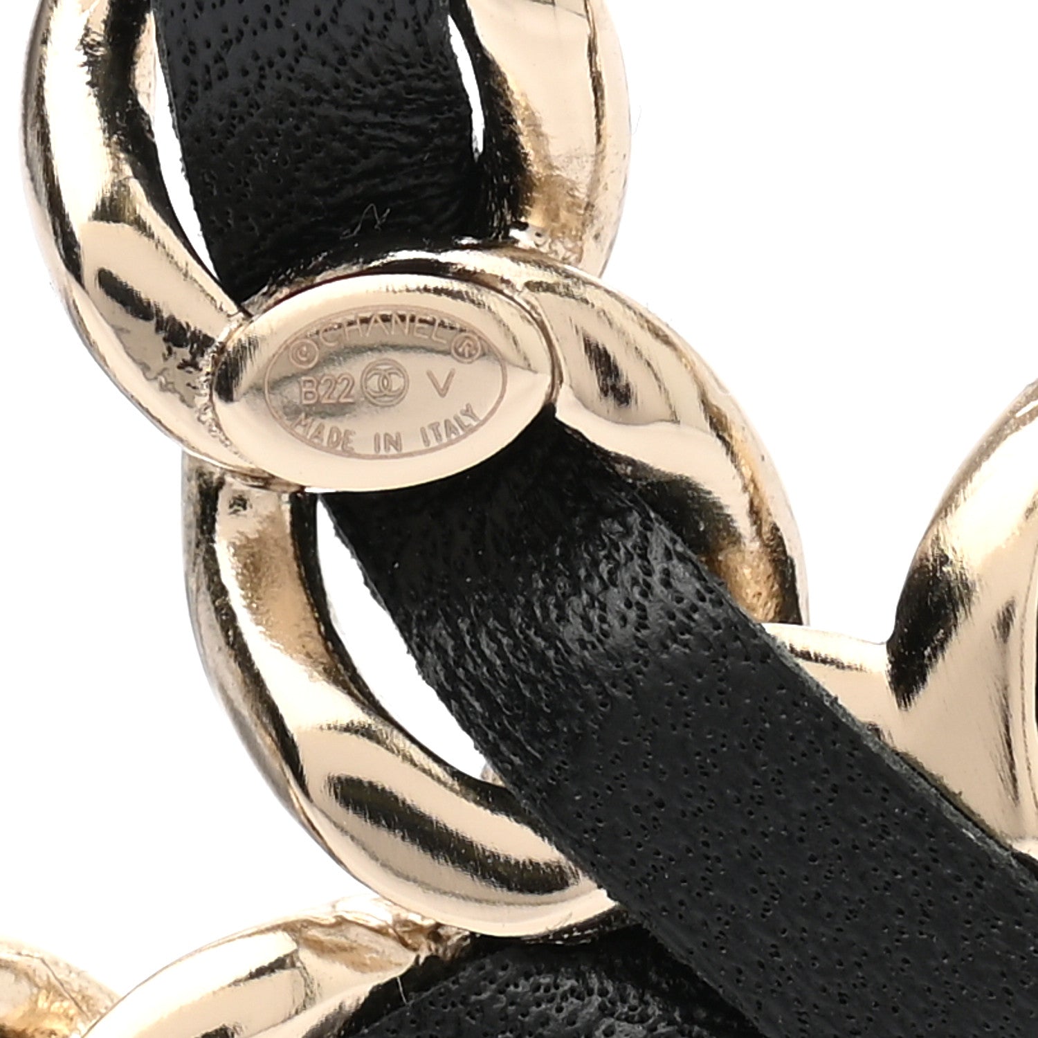 Chanel Lambskin Chain CC Brooch Black Gold 8 of 10