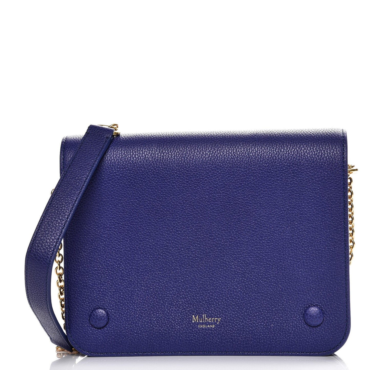 Classic Grain Calfskin Small Clifton Flap Indigo