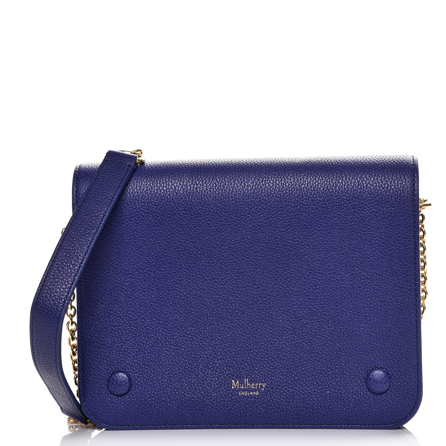 Mulberry Classic Grain Calfskin Small Clifton Flap Indigo 1 of 7