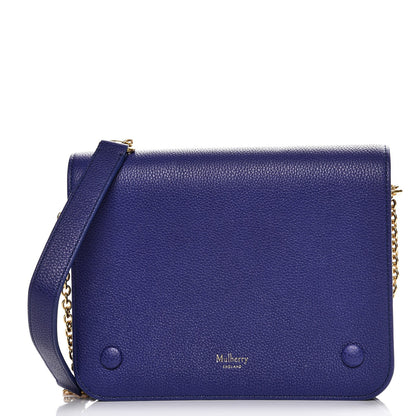 Mulberry Classic Grain Calfskin Small Clifton Flap Indigo 1 of 7