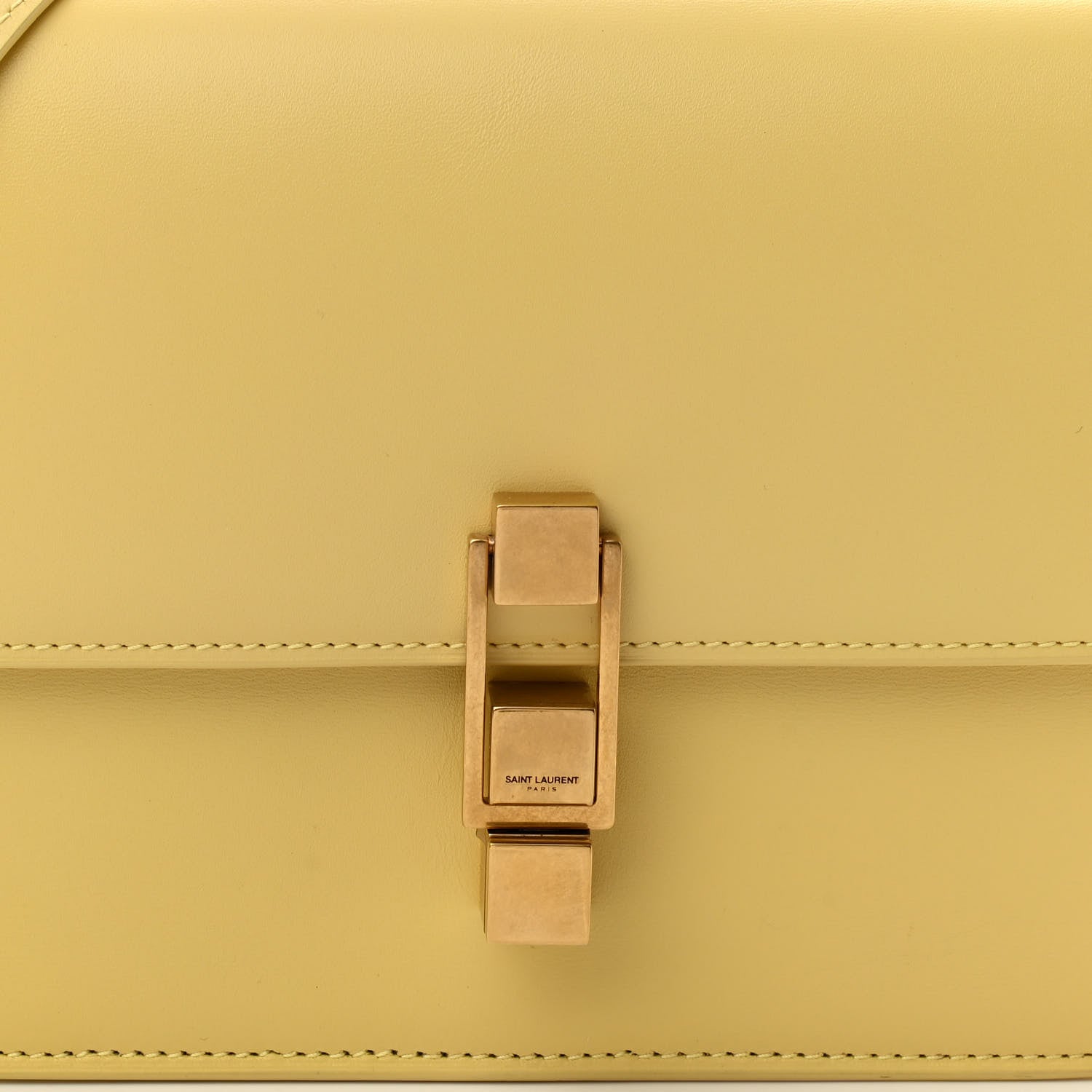 Saint Laurent Smooth Calfskin Carre Satchel Paille 9 of 11