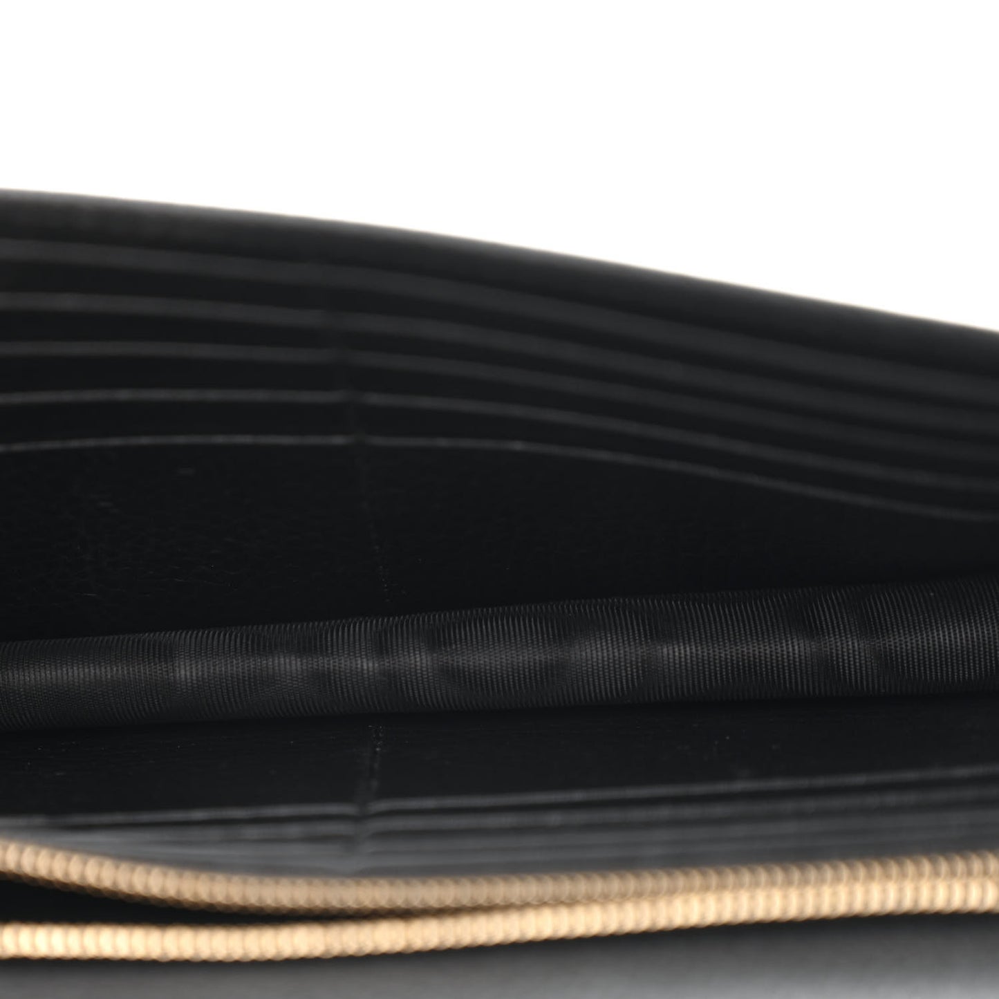 Dollar Calfskin Interlocking G Chain Wallet Black