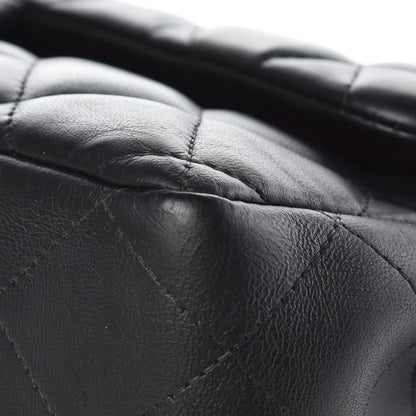 Chanel Lambskin Quilted Jumbo Double Flap Black 10 of 12