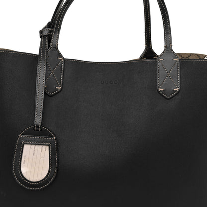 Gucci Calfskin GG Supreme Monogram Large Reversible Tote Black 11 of 17