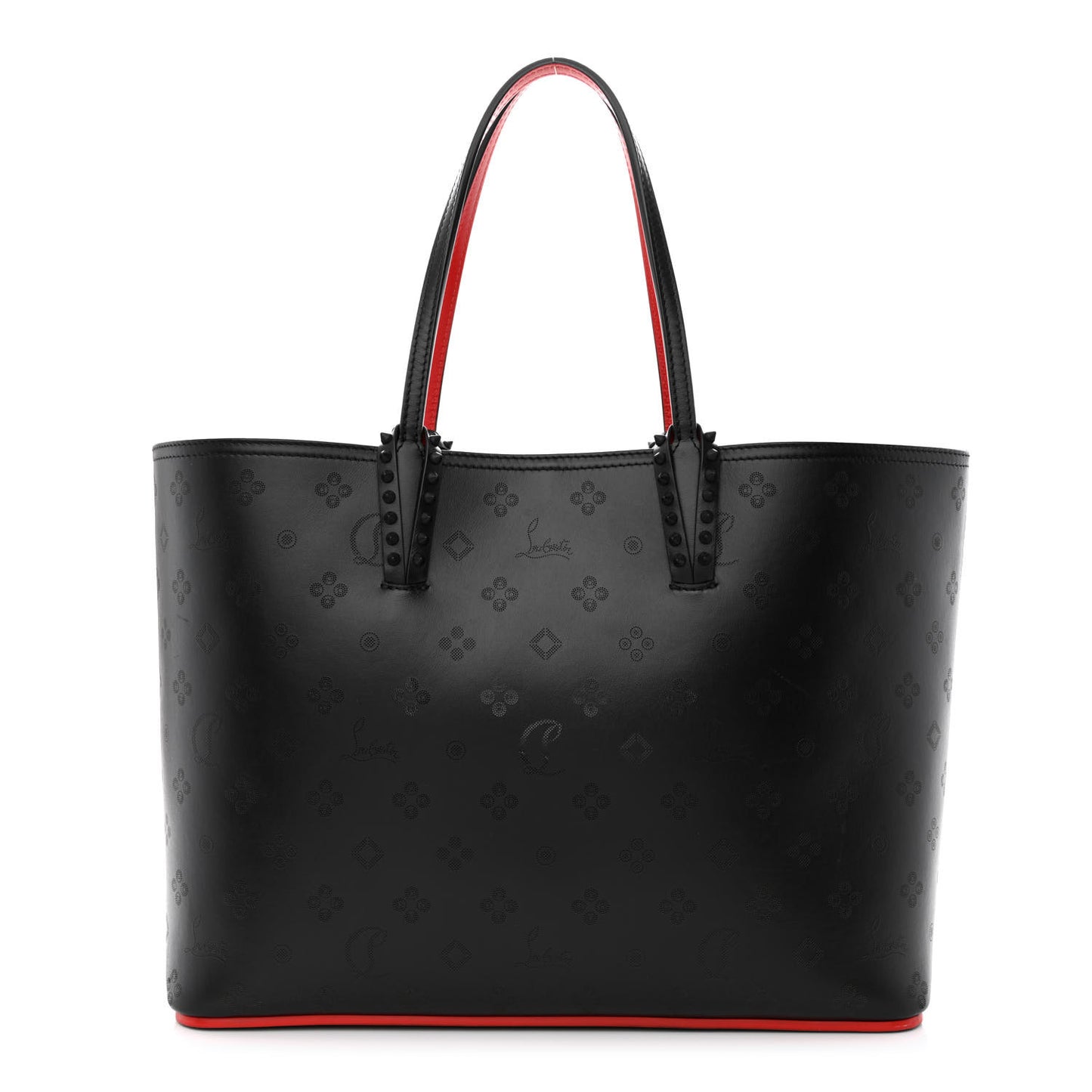 Calfskin Loubinthesky East West Cabata Tote Black