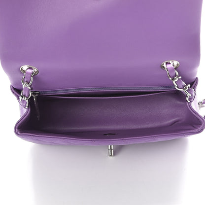 Chanel Lambskin Quilted Mini Rectangular Flap Purple 5 of 11