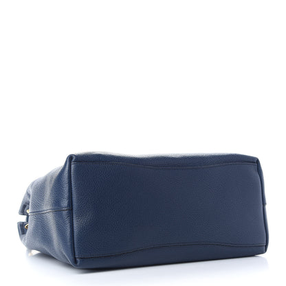 Prada Vitello Phenix Embossed Logo Hobo Baltico 4 of 9
