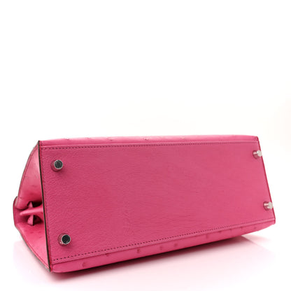 Hermes Ostrich Kelly Sellier 28 Rose Tyrien 4 of 13