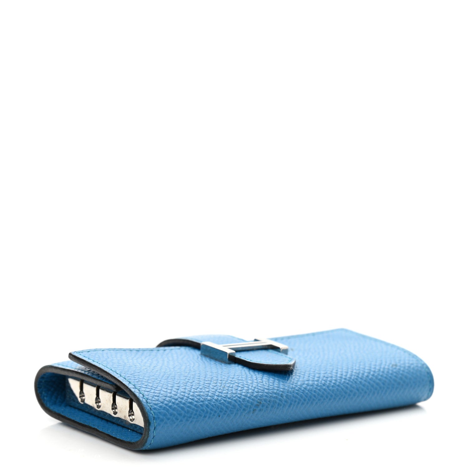 Hermes Epsom Bearn Multicles 4 Key Holder Bleu Zanzibar 4 of 11