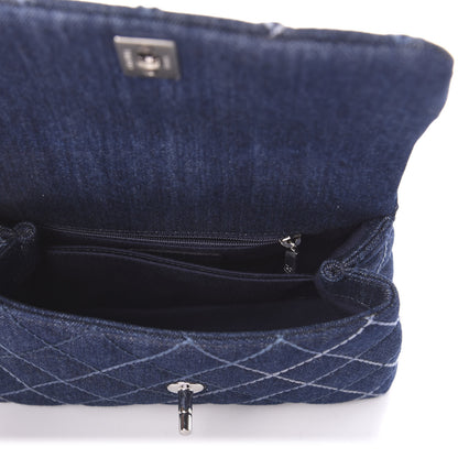 Chanel Denim Quilted Mini Coco Handle Flap Blue 4 of 9