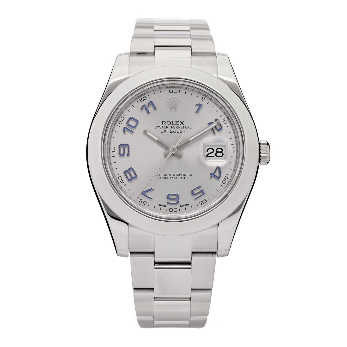 Stainless Steel 41mm Oyster Perpetual Datejust II Watch Silver 116300