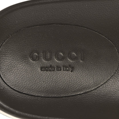 Gucci GG Supreme Monogram Miro Soft Calfskin Womens Horsebit Slippers 39.5 Beige Ebony New Acero 9 of 10